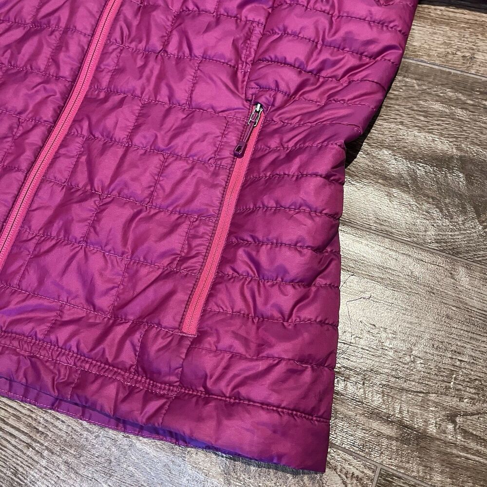 Patagonia Nano Puff Jacket Womens Small Magenta Hoody Thermal Hooded Puffer Coat - Picture 3 of 15